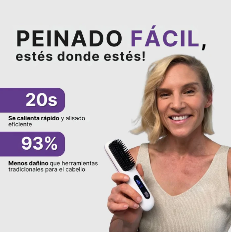 Cepillo Alisador Portátil LissOn™ Liso, brillante y sin frizz en solo 5 minutos