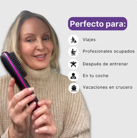 Cepillo Alisador Portátil LissOn™ Liso, brillante y sin frizz en solo 5 minutos